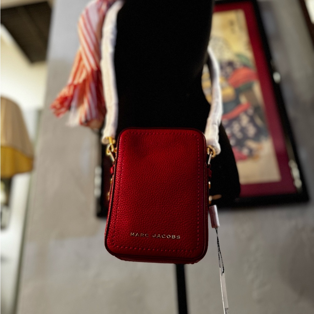 NWT Leather Mini Marc Jacobs Red Crossbody Bag